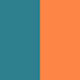 Greenish Blue and Mango Orange